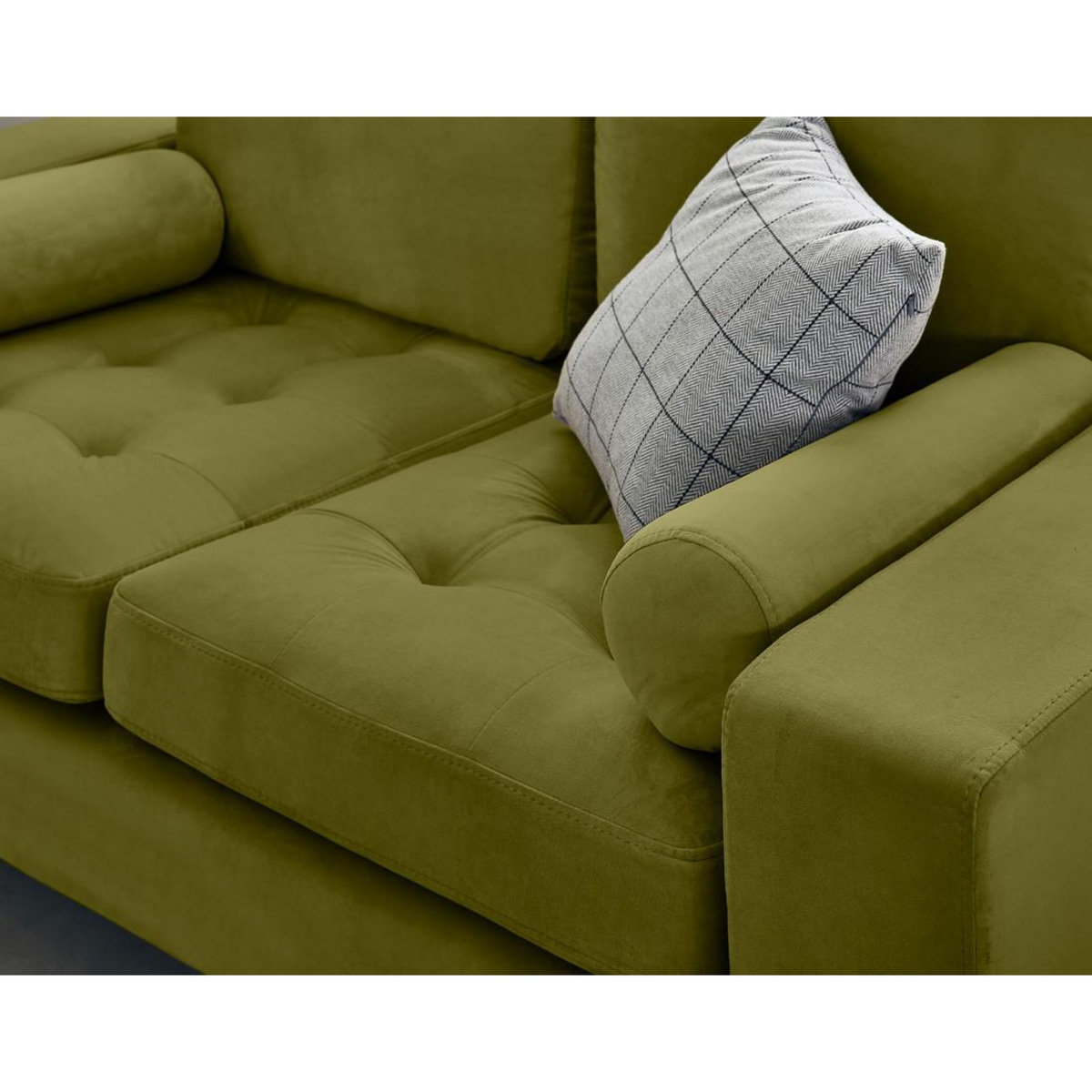 LISA DESIGN Isaure - canapé droit 2 places en velours