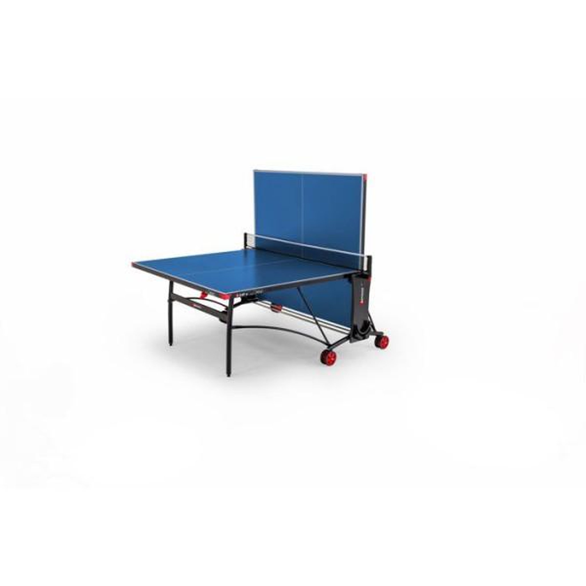 Table tennis de table - SPONETA - S3-87e - Pliable - Usage extérieur - Filet + rangements + roues multi-directionnelles - Bleu/