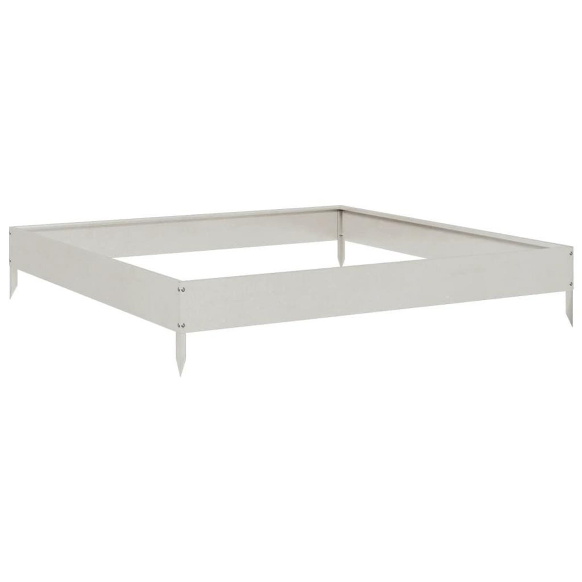 VIDAXL Lit sureleve de jardin 100x100x18,5 cm acier inoxydable