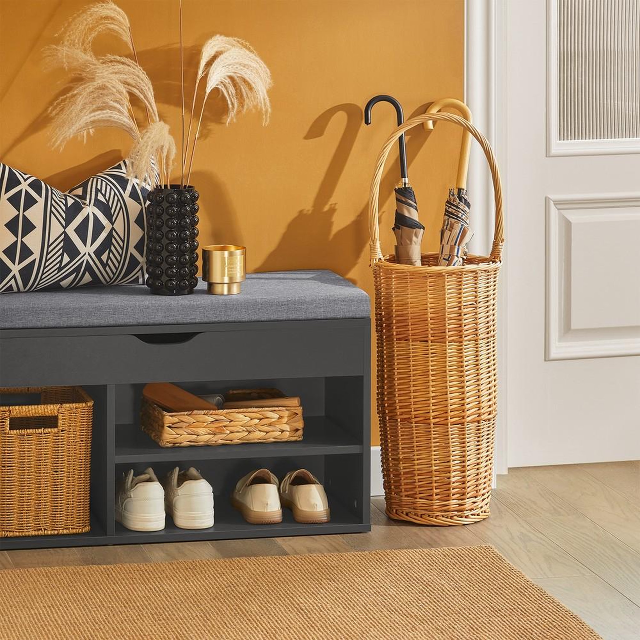 Voir la diapositive 4 : SOBUY SoBuy - Banc de rangement à chaussures avec une porte - Moderne - FSR45