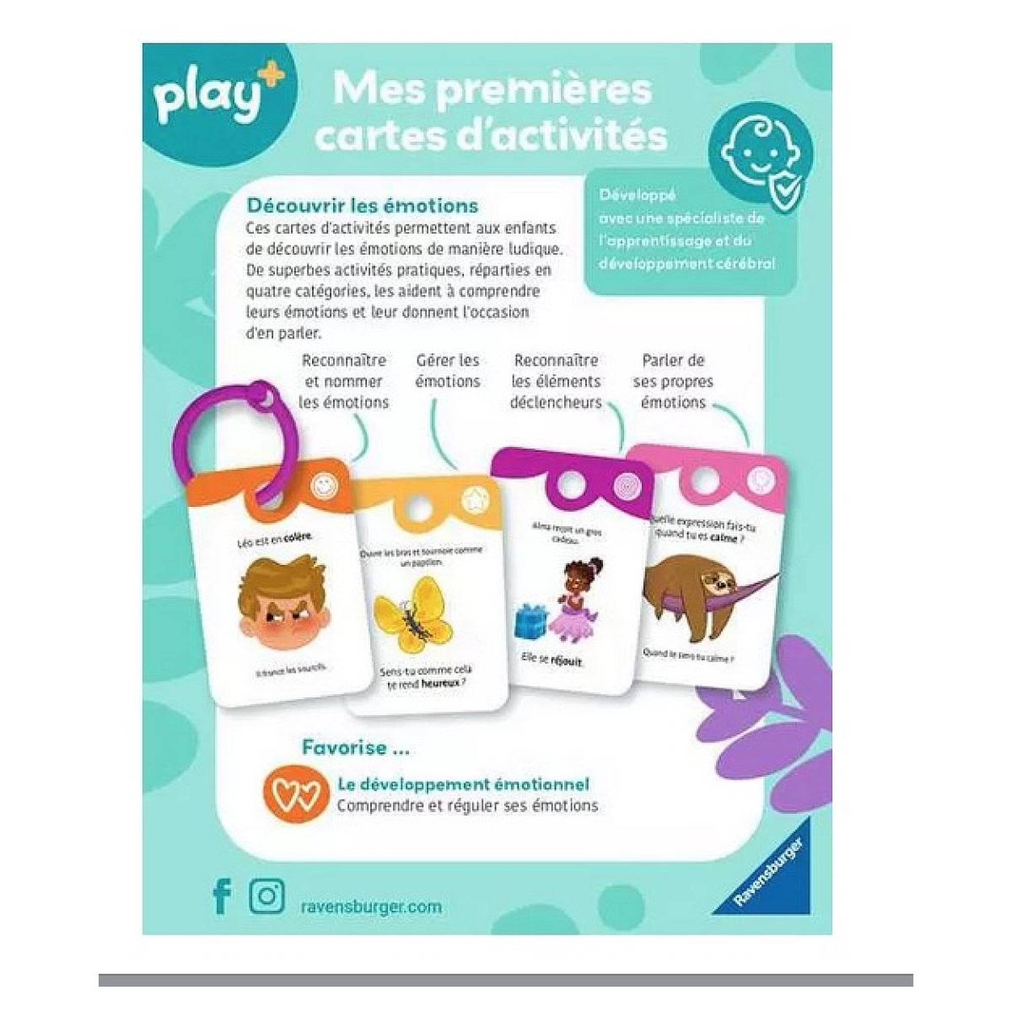 Voir la diapositive 2 : RAVENSBURGER Mes premieres cartes d activites - Les Emotions