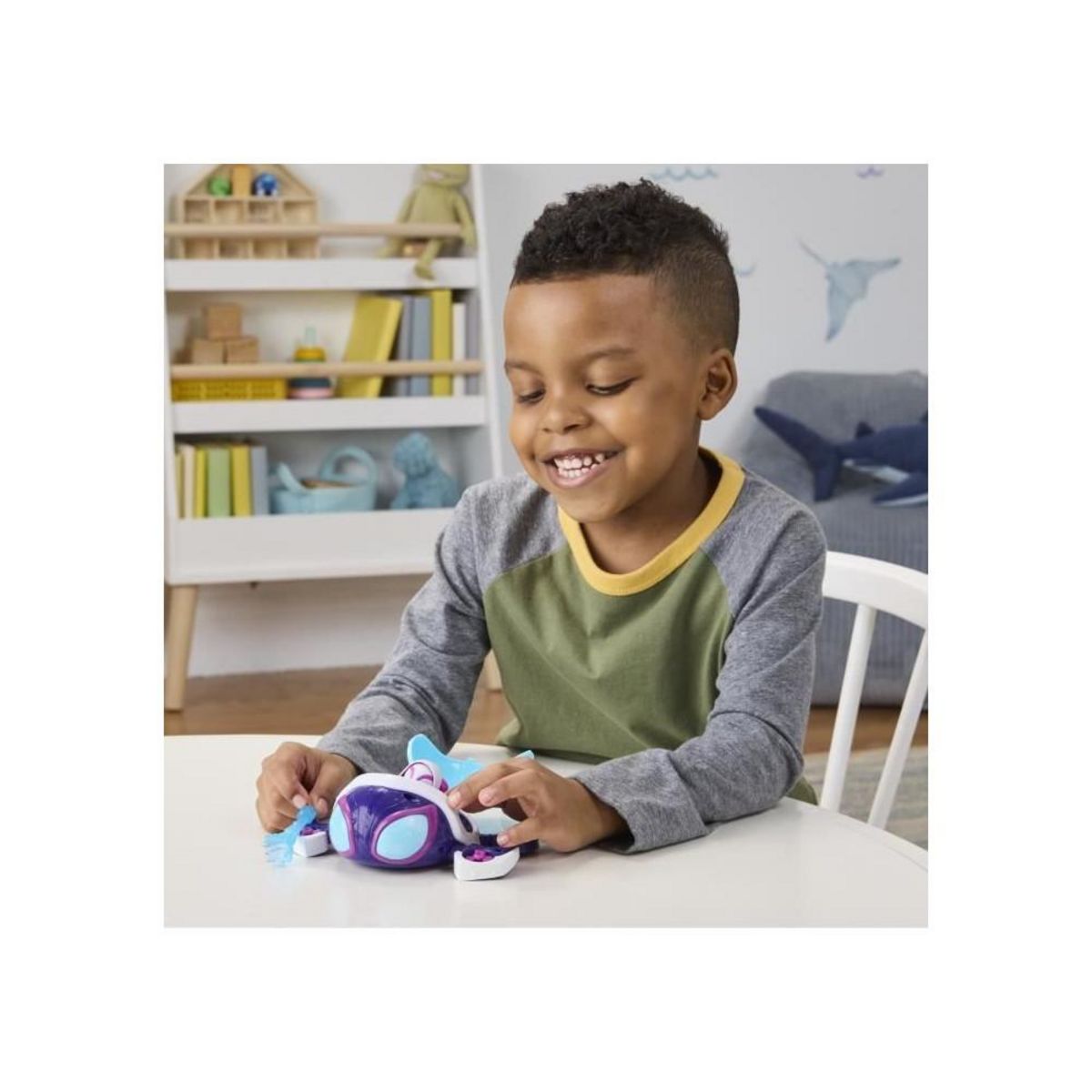 HASBRO Figurine et véhicule Ghost-Spider Water-Webs Tortue fantôme, Marvel Spidey et ses Amis Extraordinaires, Des 4 ans