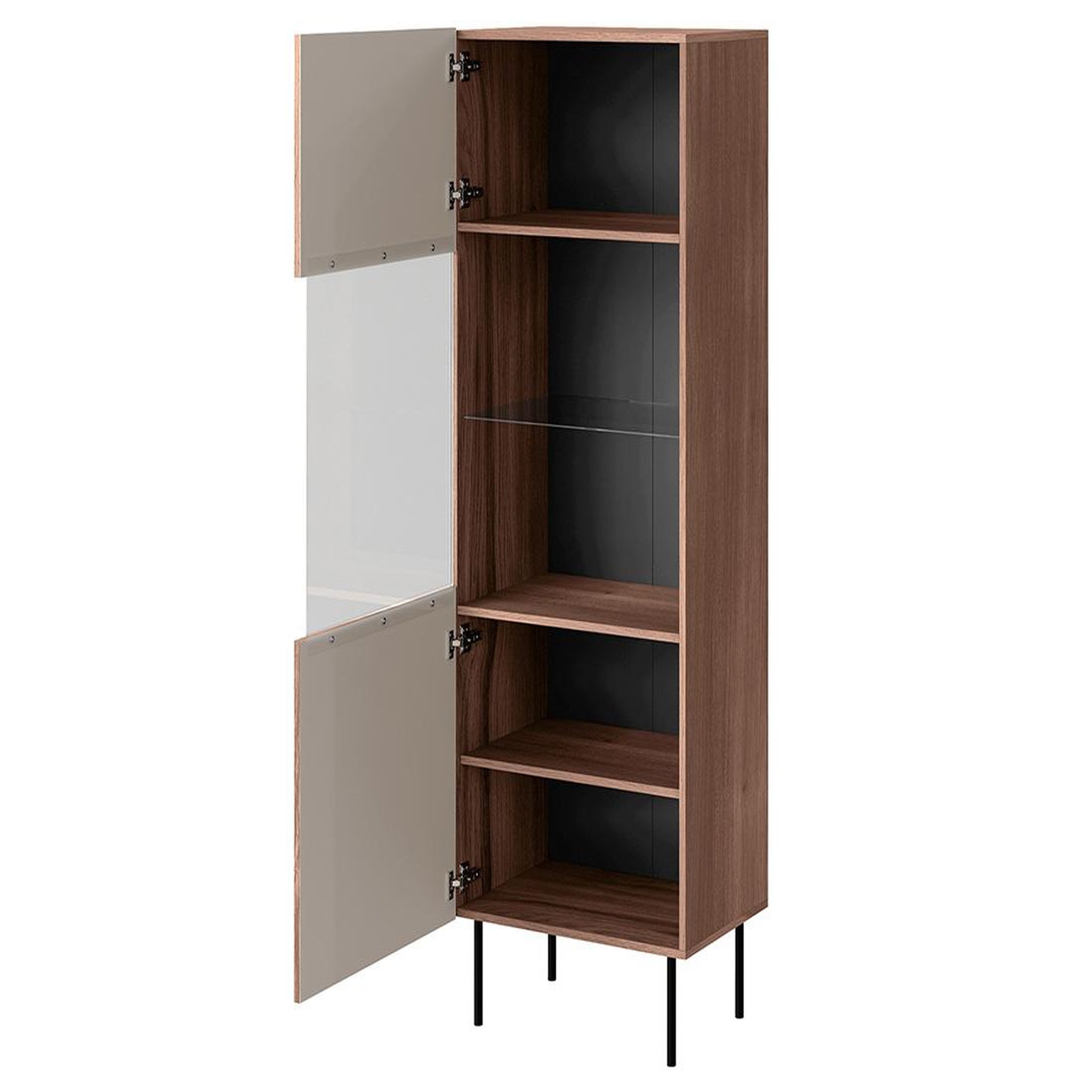 Voir la diapositive 2 : BEST MOBILIER Franco - vitrine - effet bois - 1 porte - 183 cm