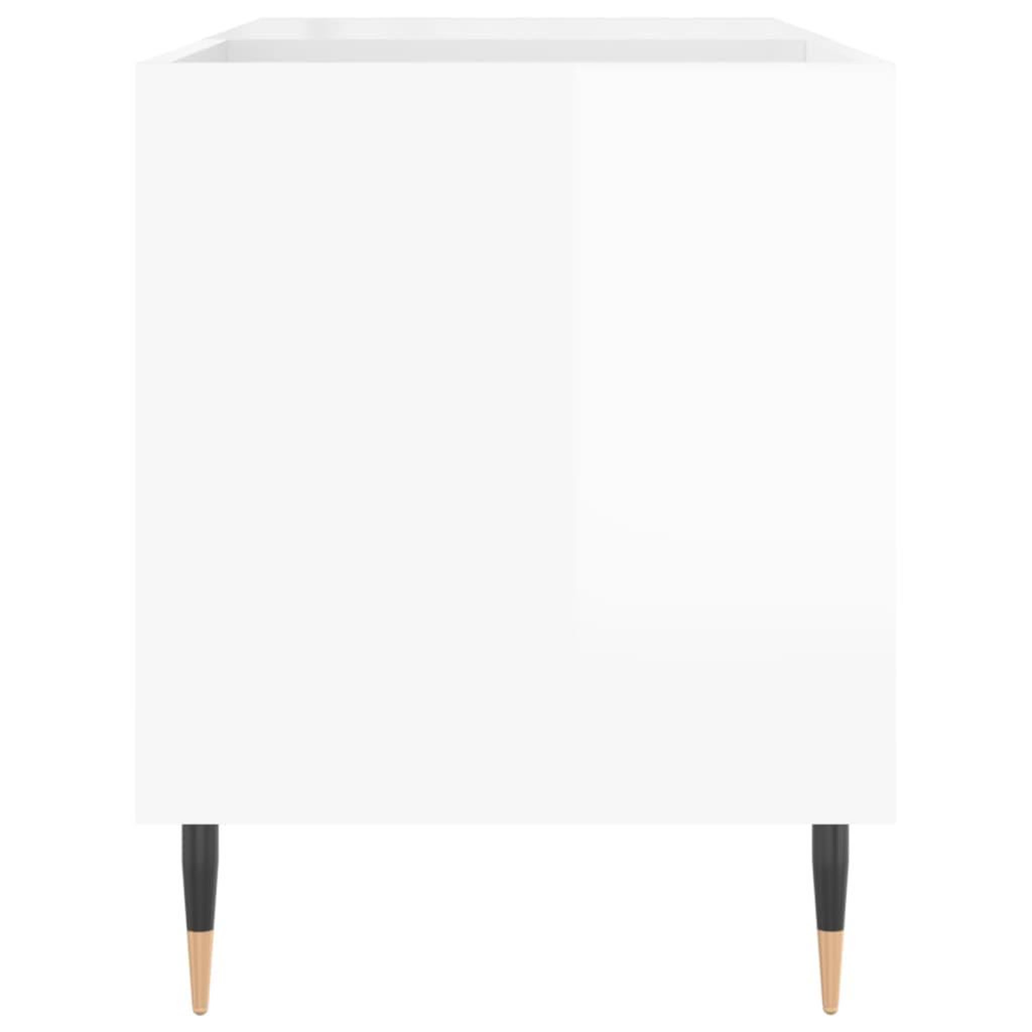 Voir la diapositive 5 : VIDAXL Armoire a disques blanc brillant 85x38x48 cm bois d'ingenierie