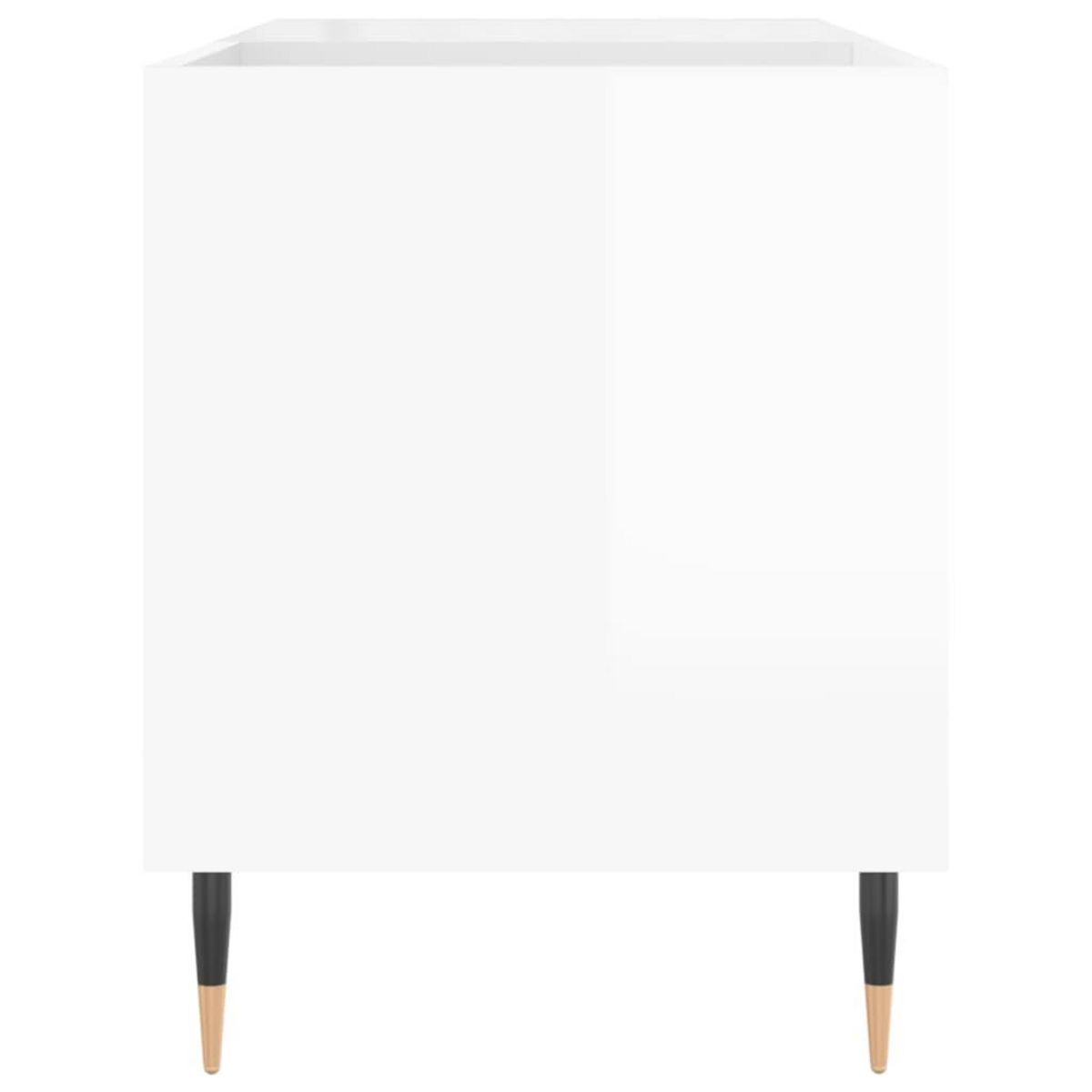 VIDAXL Armoire a disques blanc brillant 85x38x48 cm bois d'ingenierie