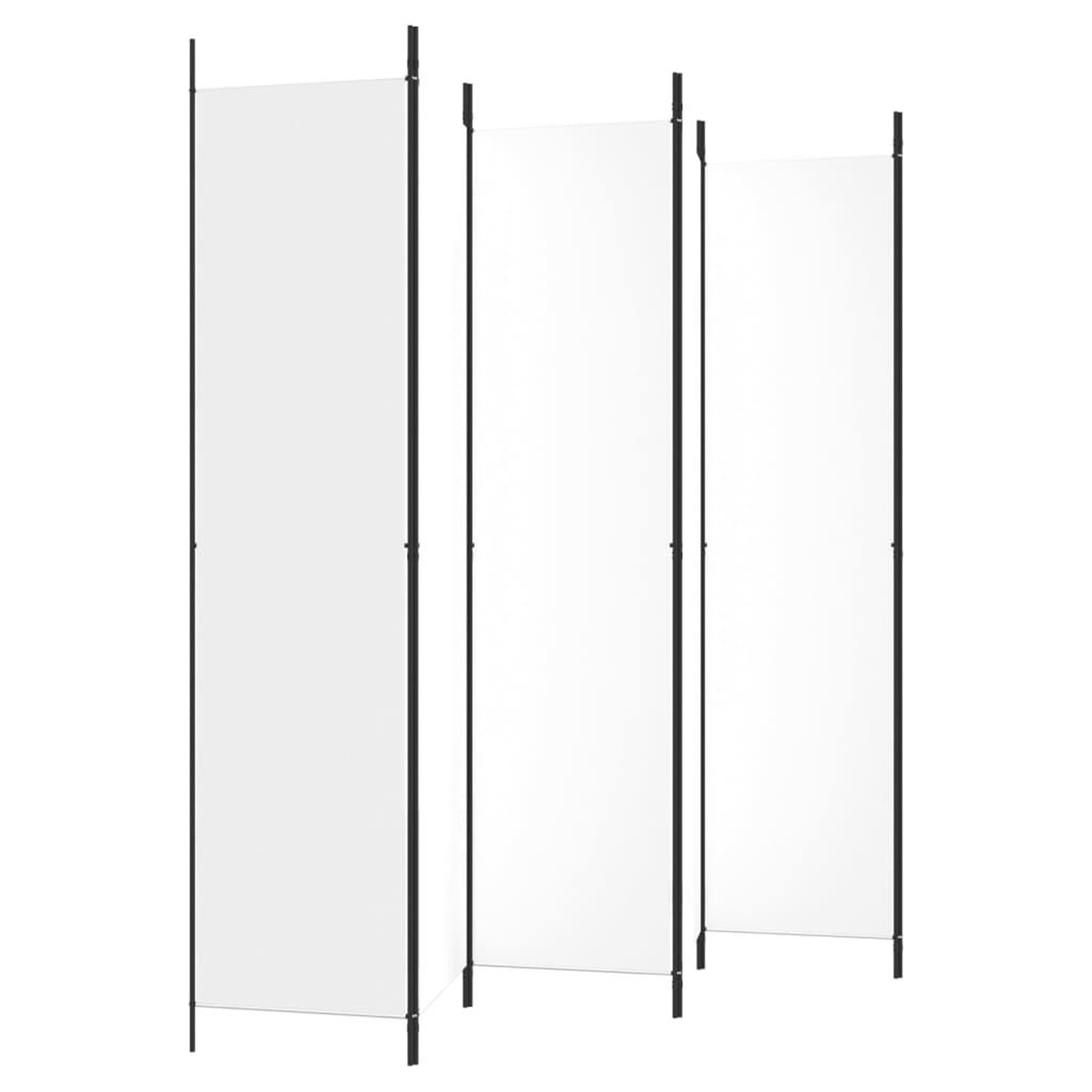 Voir la diapositive 5 : VIDAXL Cloison de separation 6 panneaux Blanc 300x220 cm Tissu