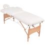 Voir la diapositive 2 : VIDAXL Table de massage pliable et tabouret 10 cm d'epaisseur Blanc