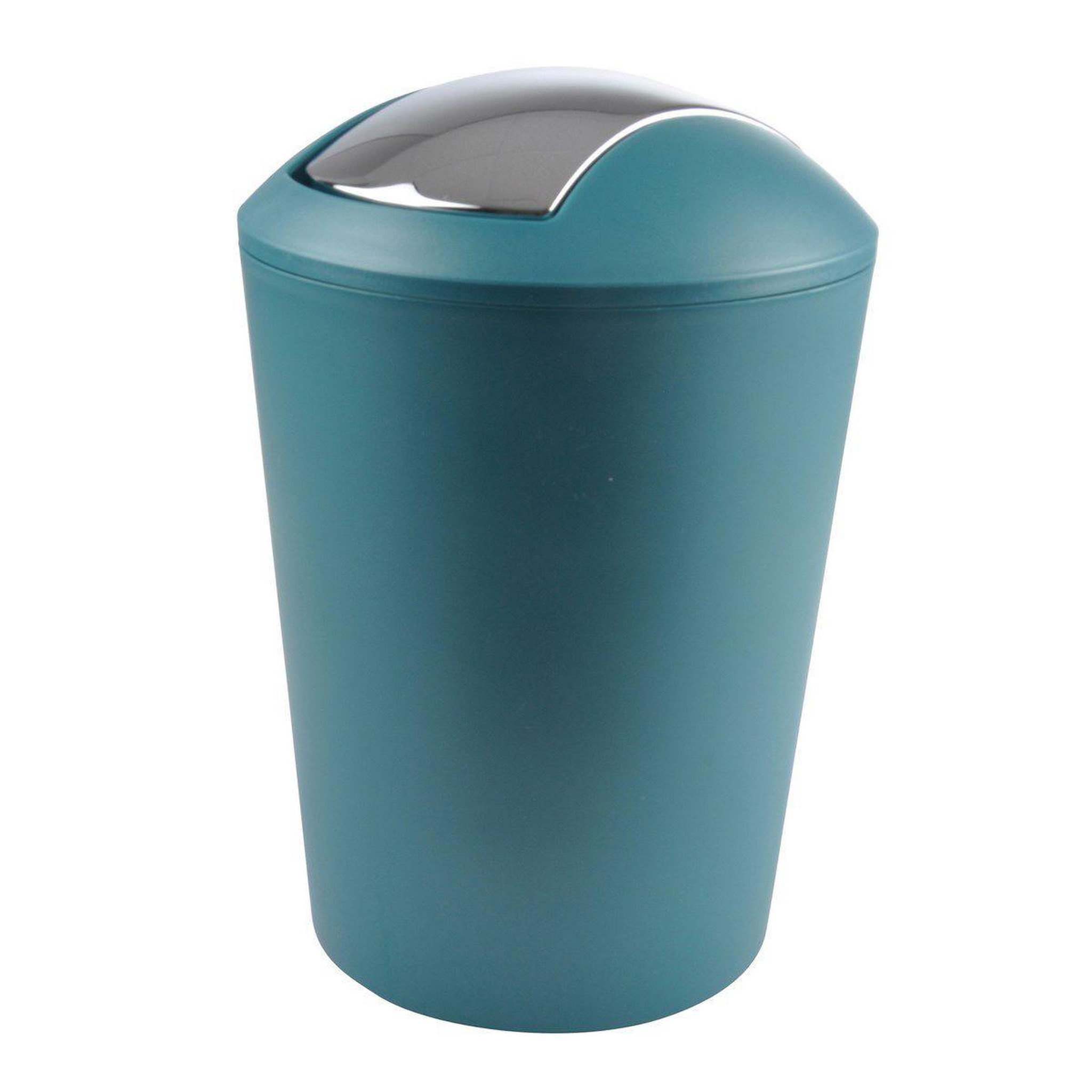 Douceur d'Intérieur Poubelle à bascule  vitamine ii  5l bleu émeraude