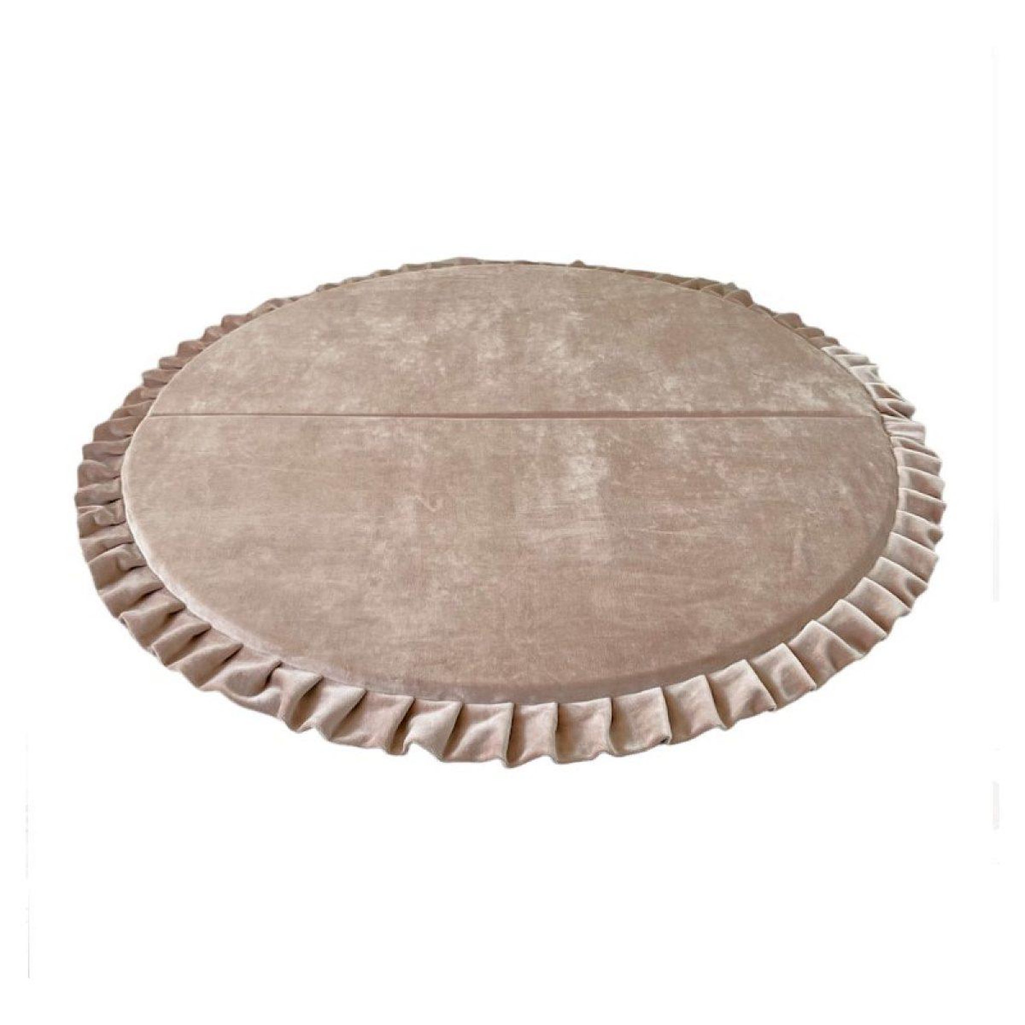 MONIO FOR KIDS Tapis de jeu pliable en velours 125 rond beige
