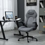 Voir la diapositive 2 : VINSETTO Fauteuil de bureau chaise de bureau ergonomique hauteur réglable pivotant 360° accoudoirs relevables tissu anthracite