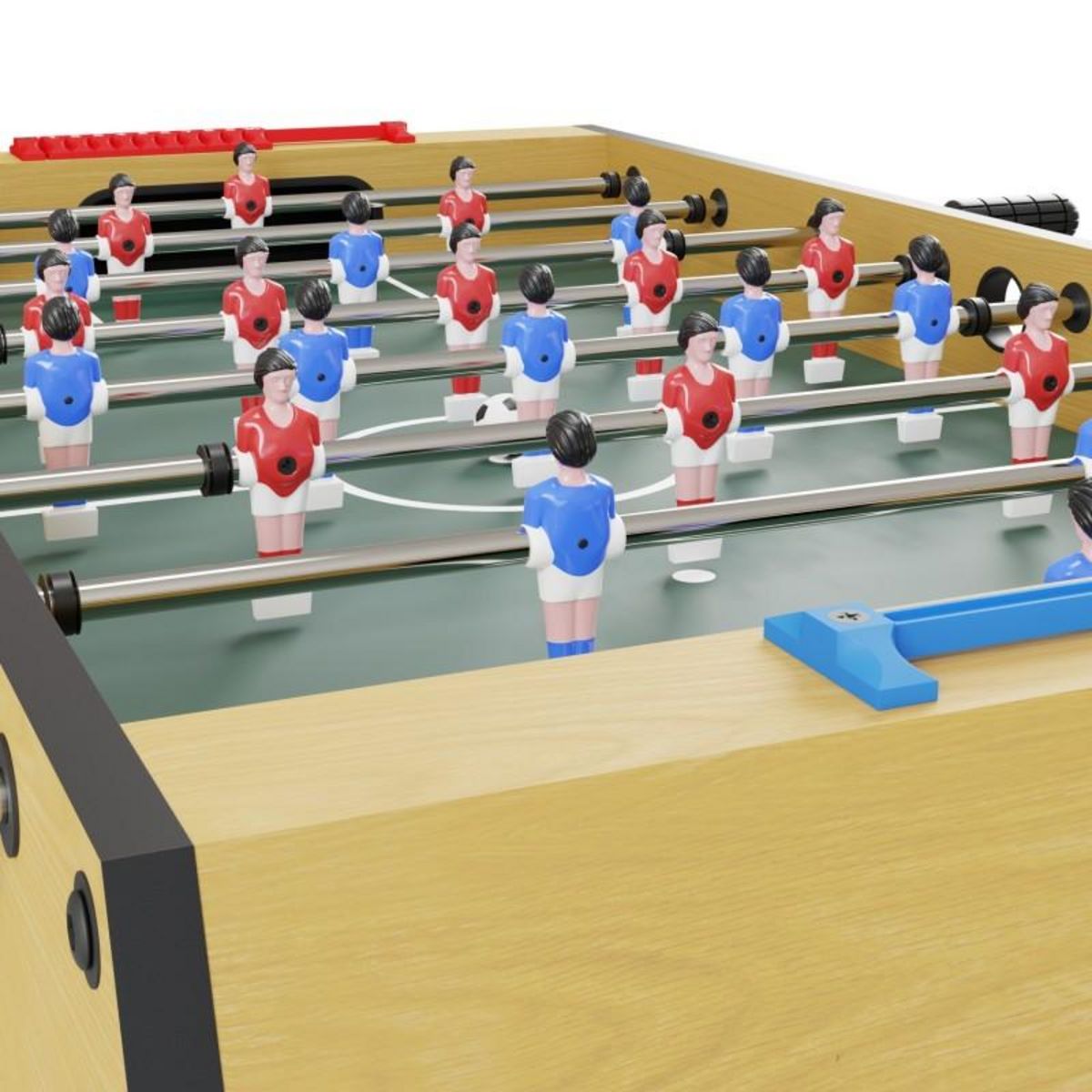 PLAY4FUN Baby-foot Teenager, Table de Baby pour Adolescents, 122 x 61 x 81 cm - Beige et Noir