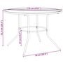 Voir la diapositive 6 : VIDAXL Table de patio ronde anthracite acier enduit de poudre