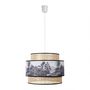 Voir la diapositive 3 : OSTARIA Suspension cannage et tissu Ombrage D40