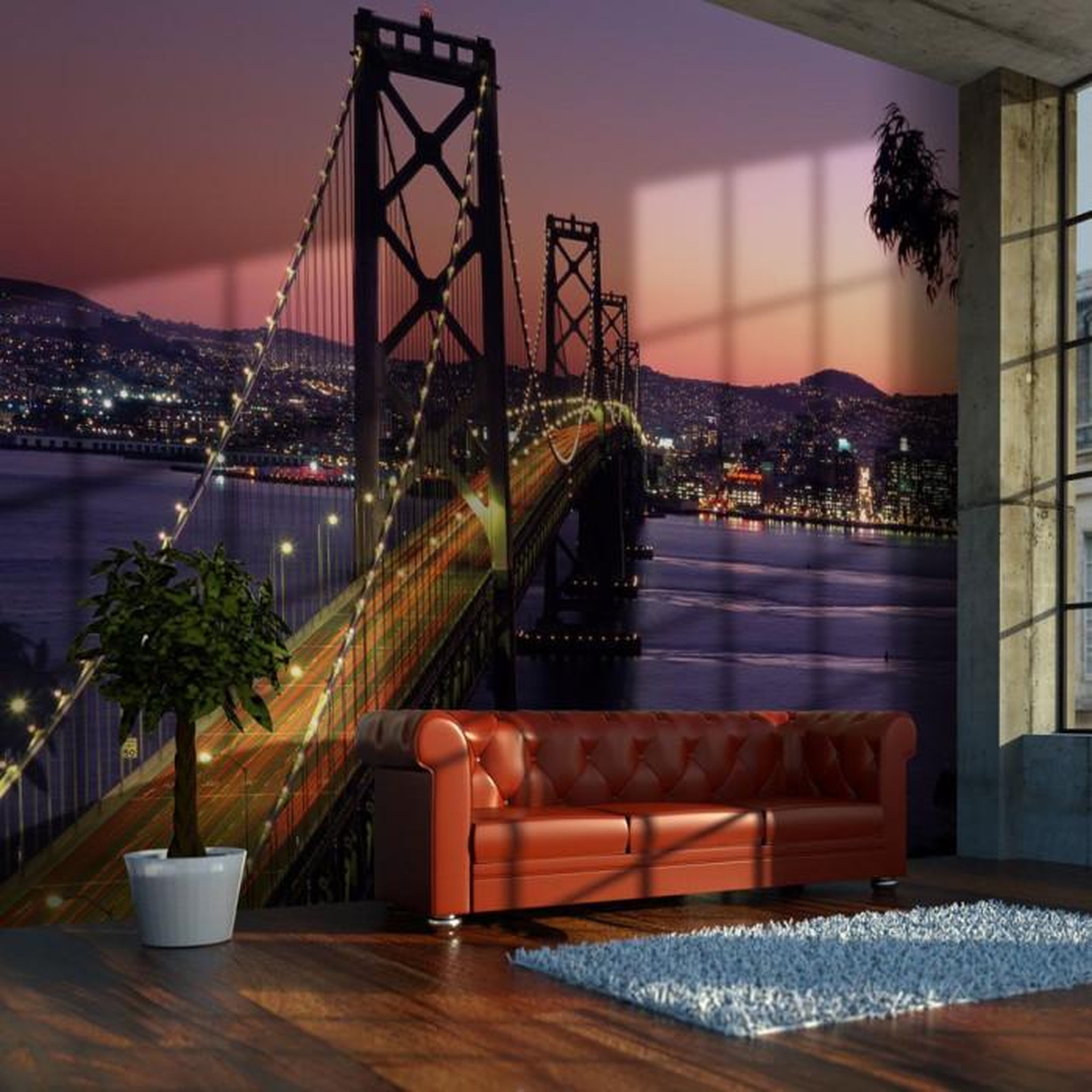 Paris Prix Papier Peint  Charming Evening in San Francisco. Coloris disponibles : Multicolore