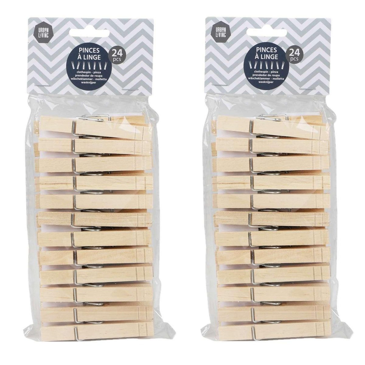 TOILINUX 48 Pinces à linge en bois