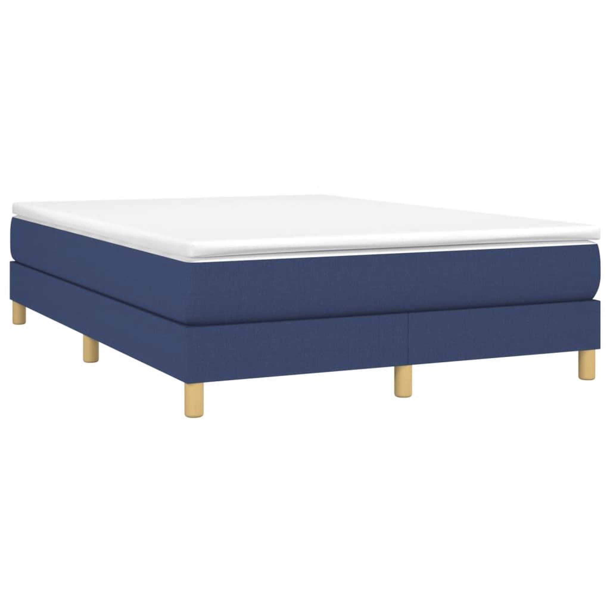 Voir la diapositive 3 : VIDAXL Cadre de lit sans matelas bleu 140x200 cm tissu