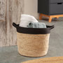 Voir la diapositive 2 : VS VENTA-STOCK Set de 3 paniers Otilia fibre naturelle et papier, noir/beige