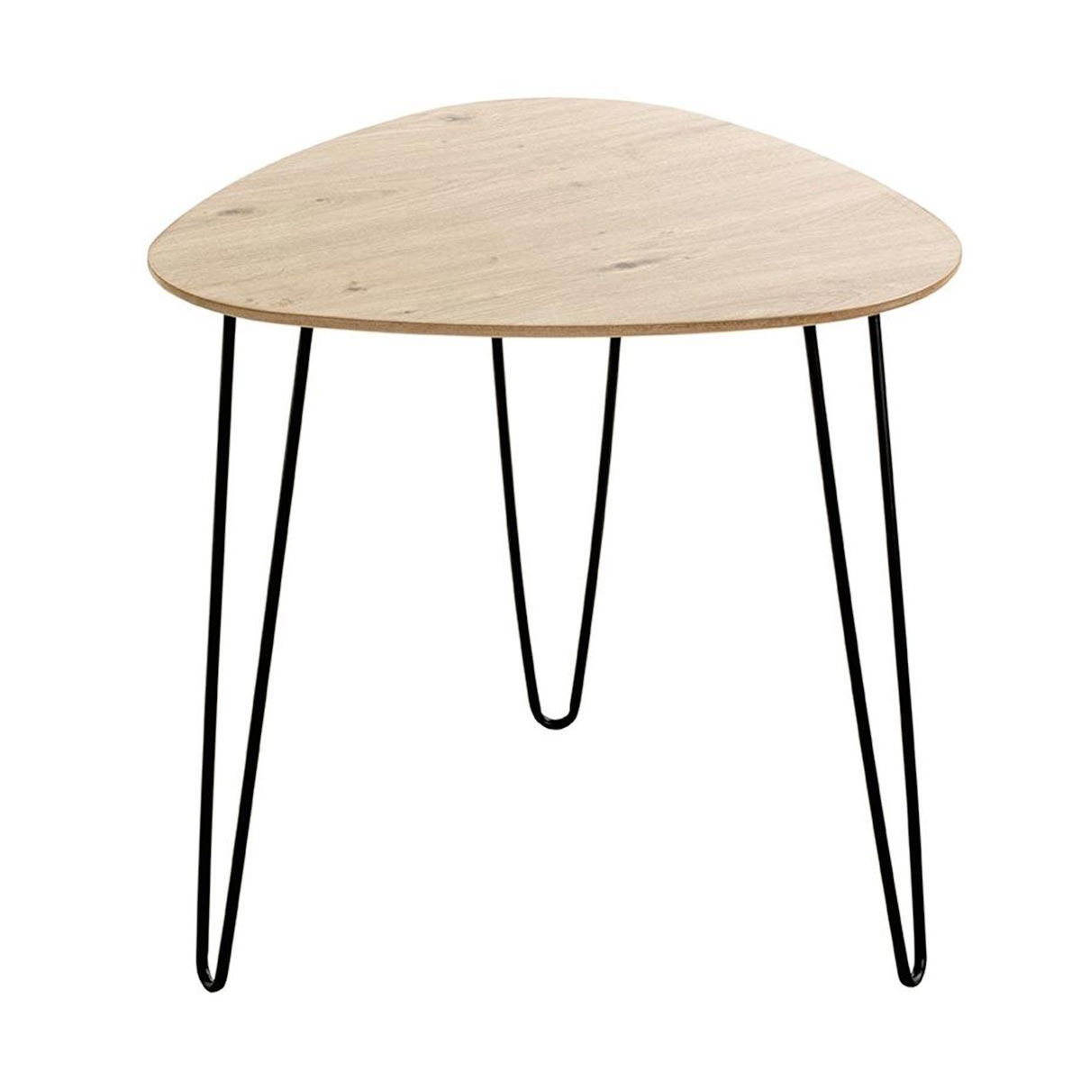 Paris Prix Table d'Appoint Design  Brady  48cm Naturel & Noir