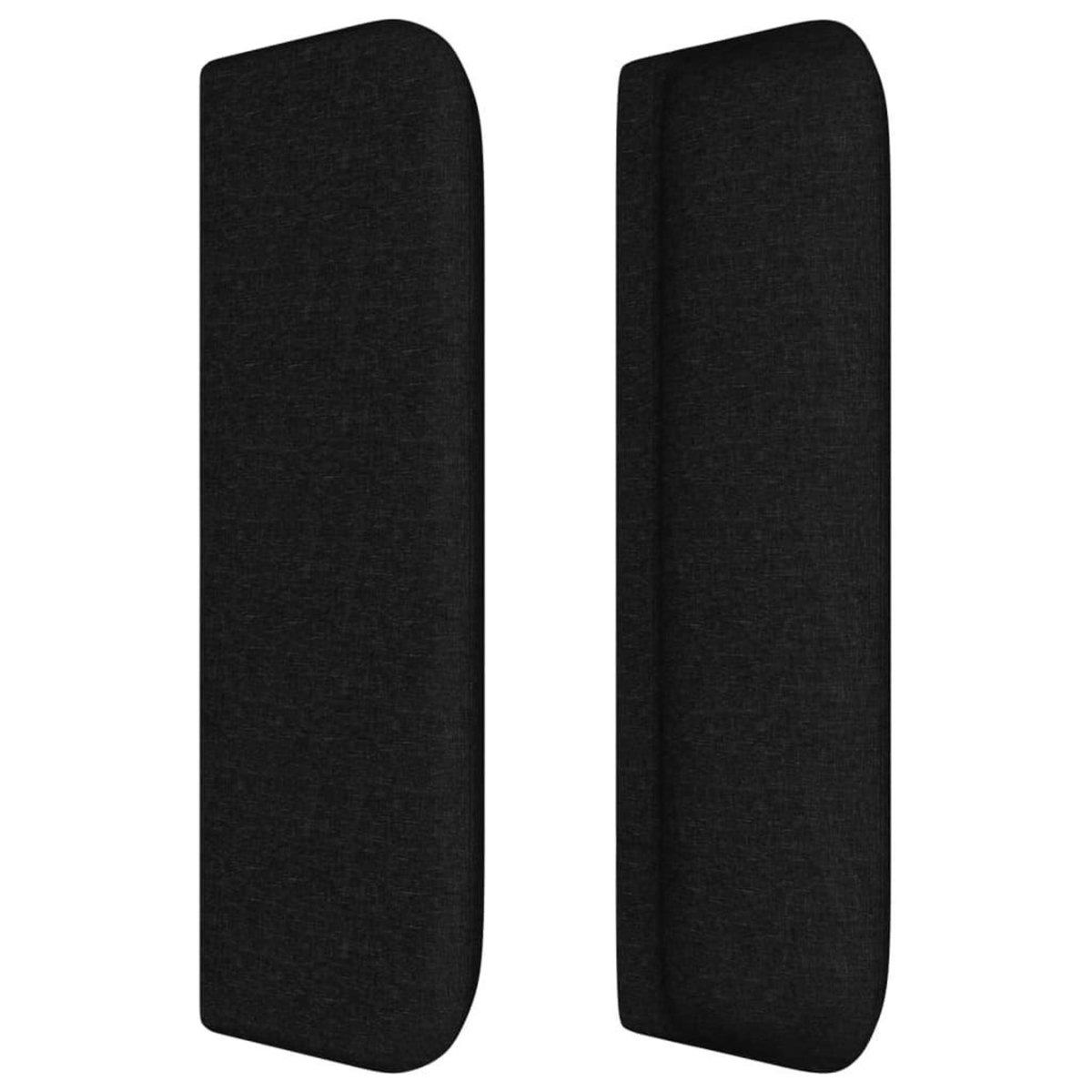 VIDAXL Tete de lit avec oreilles Noir 163x16x78/88 cm Tissu