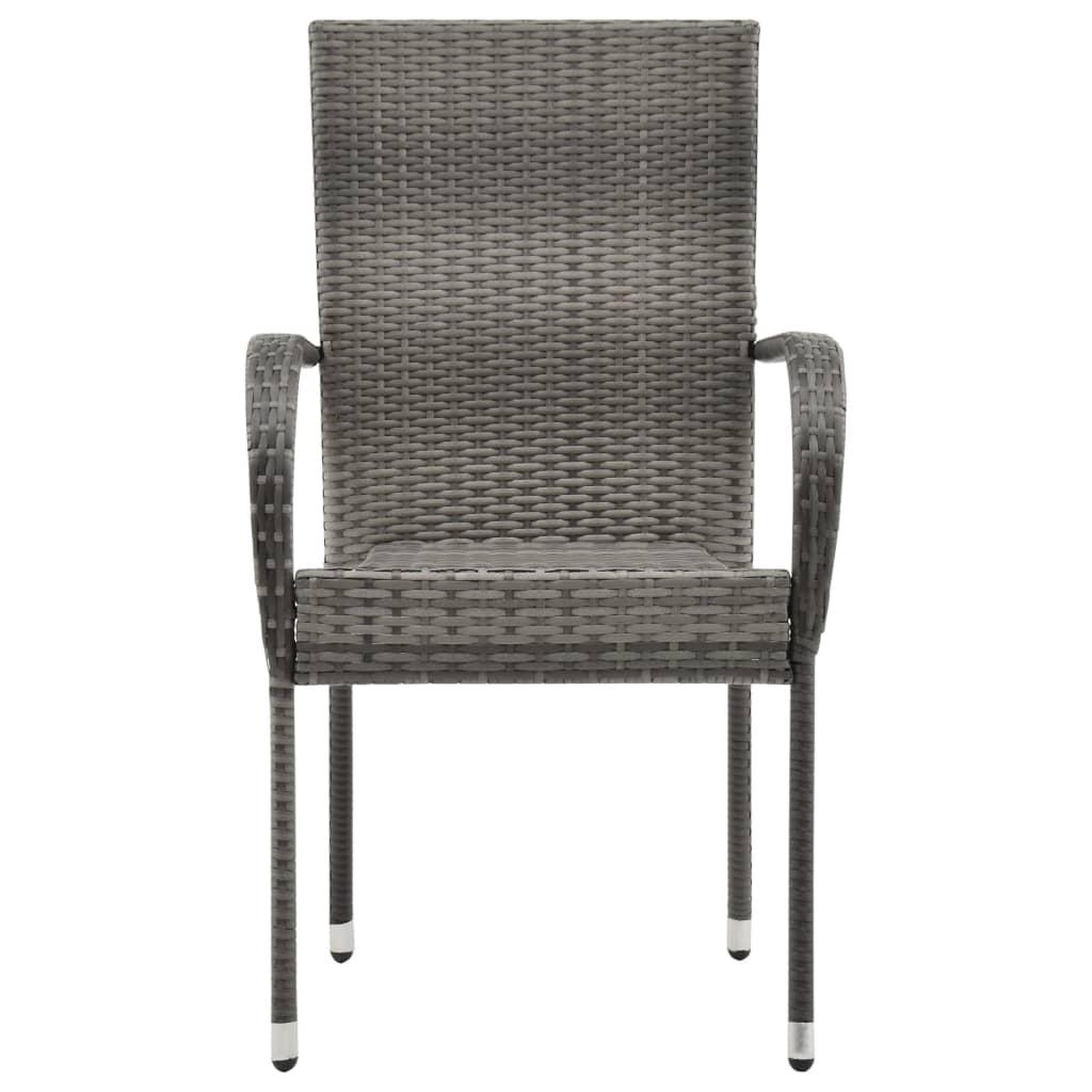 Voir la diapositive 4 : VIDAXL Ensemble a manger de jardin 5 pcs Gris