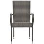 Voir la diapositive 4 : VIDAXL Ensemble a manger de jardin 5 pcs Gris