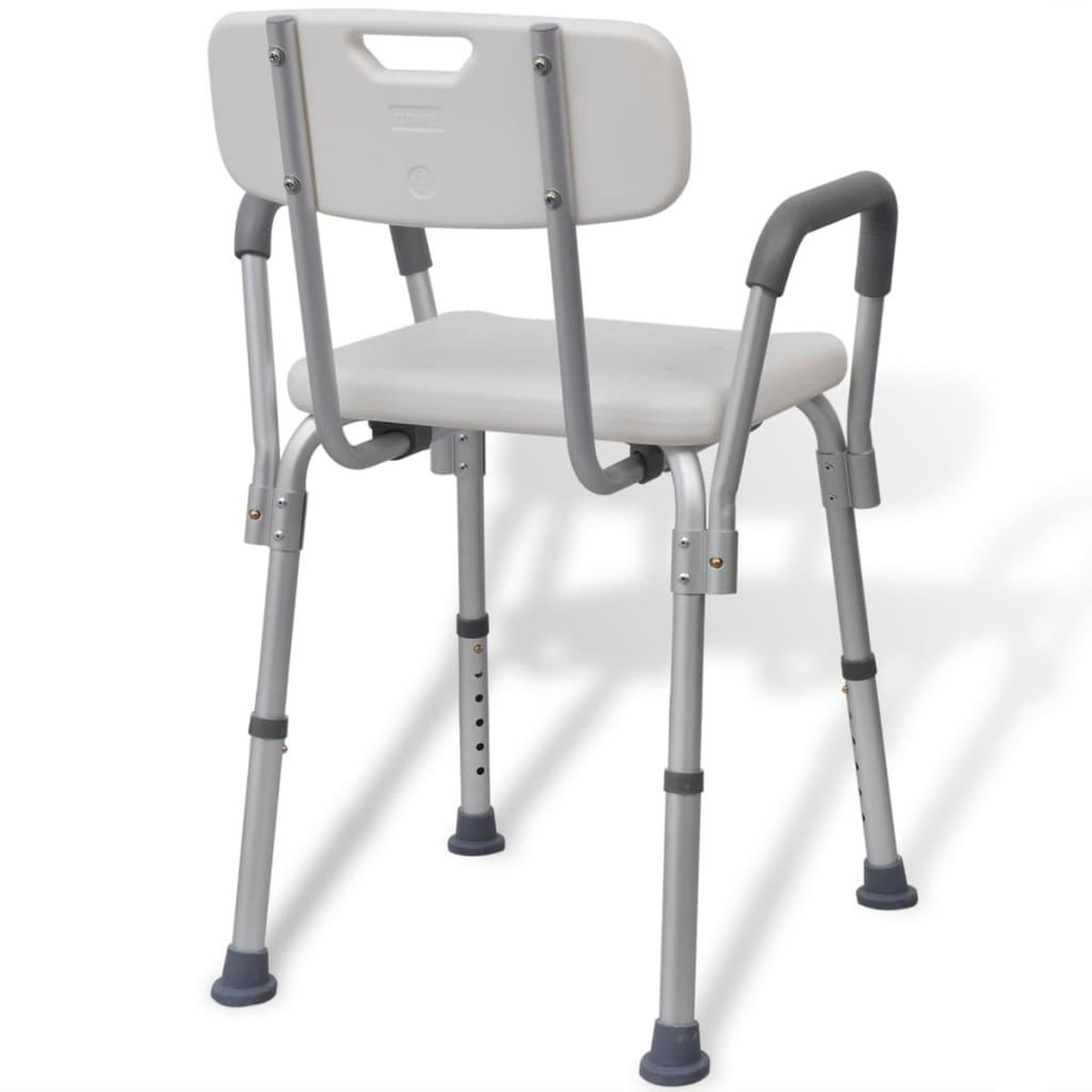Voir la diapositive 3 : VIDAXL Chaise de douche aluminium blanc