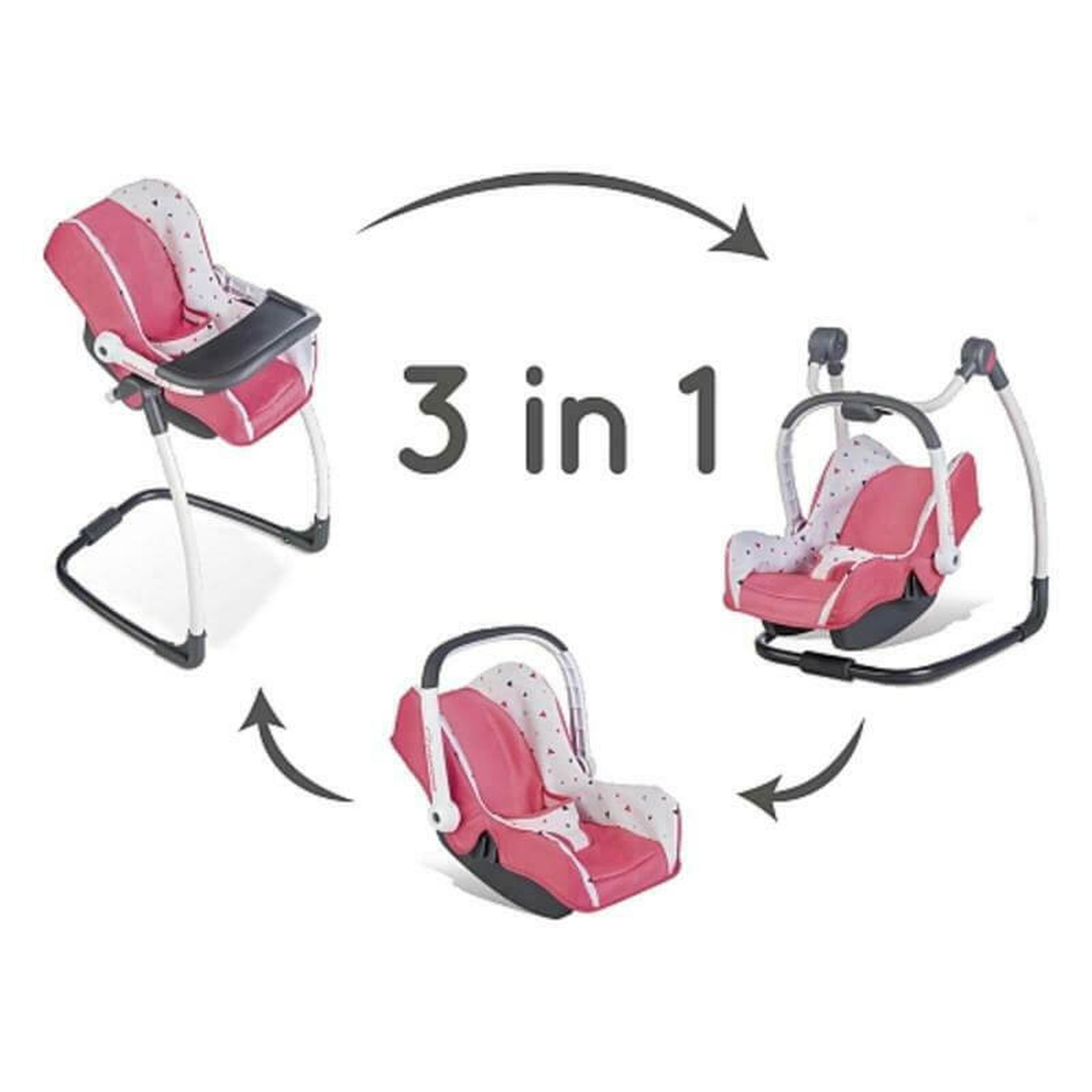 Voir la diapositive 2 : SMOBY BB CONFORT SIEGE + CHAISE HAUTE ROSE