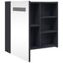 Voir la diapositive 5 : VIDAXL Armoire de salle de bain a miroir avec LED gris 60x13x52 cm