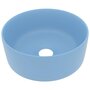 VIDAXL Lavabo rond de luxe Bleu clair mat 40x15 cm Ceramique