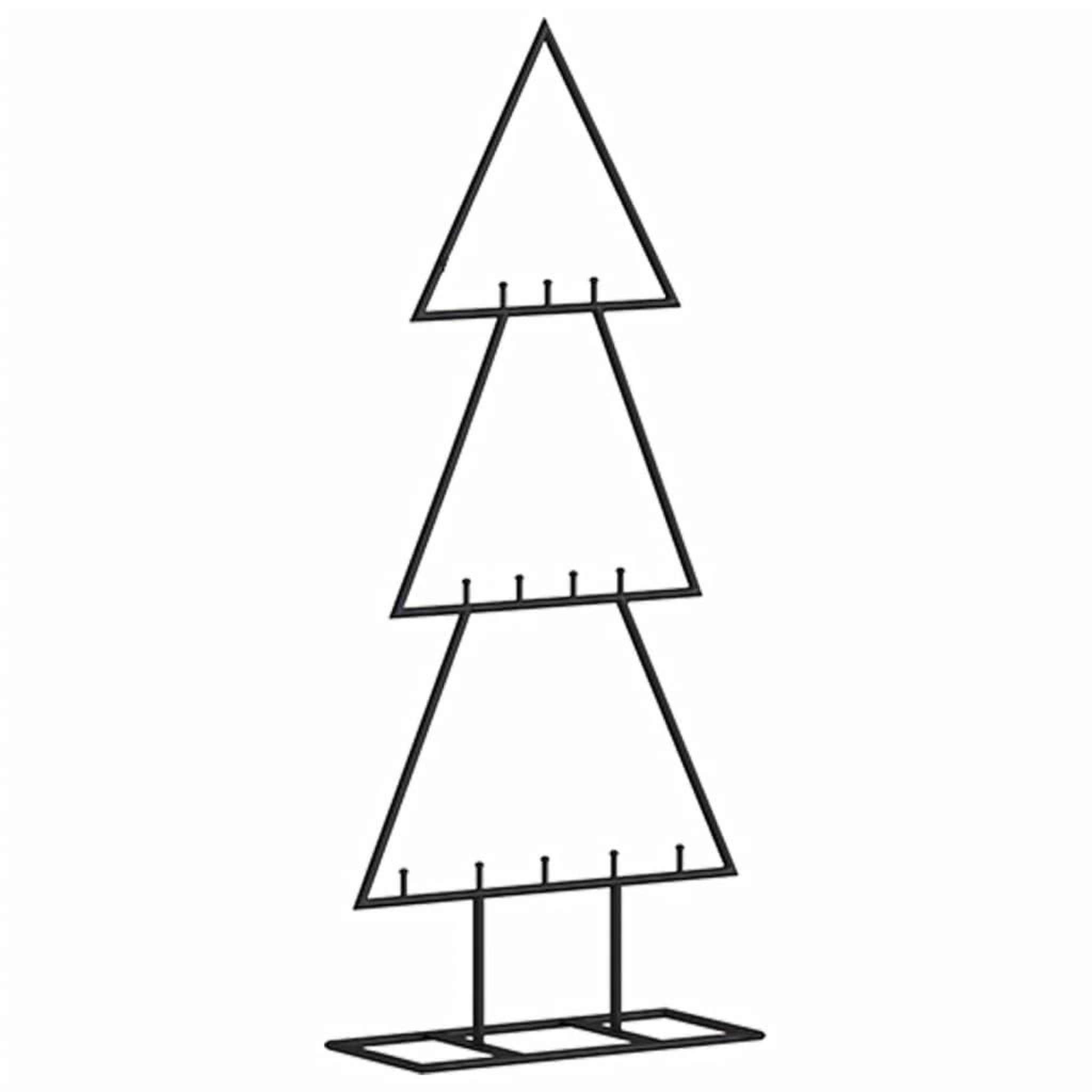 Voir la diapositive 2 : VIDAXL Arbre de Noël en metal pour decoration noir 60 cm