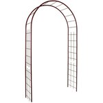 CENTRALE BRICO Arche tube ROND20 treillage fer vieilli - 130x40x250 cm - Acier époxy
