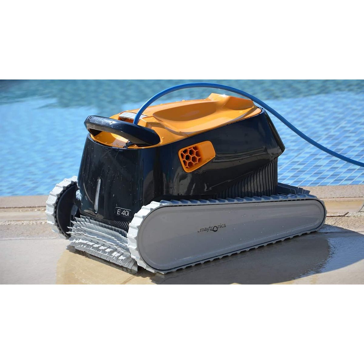 Dolphin Robot electrique de piscine fond, parois et ligne d'eau avec chariot - e40i