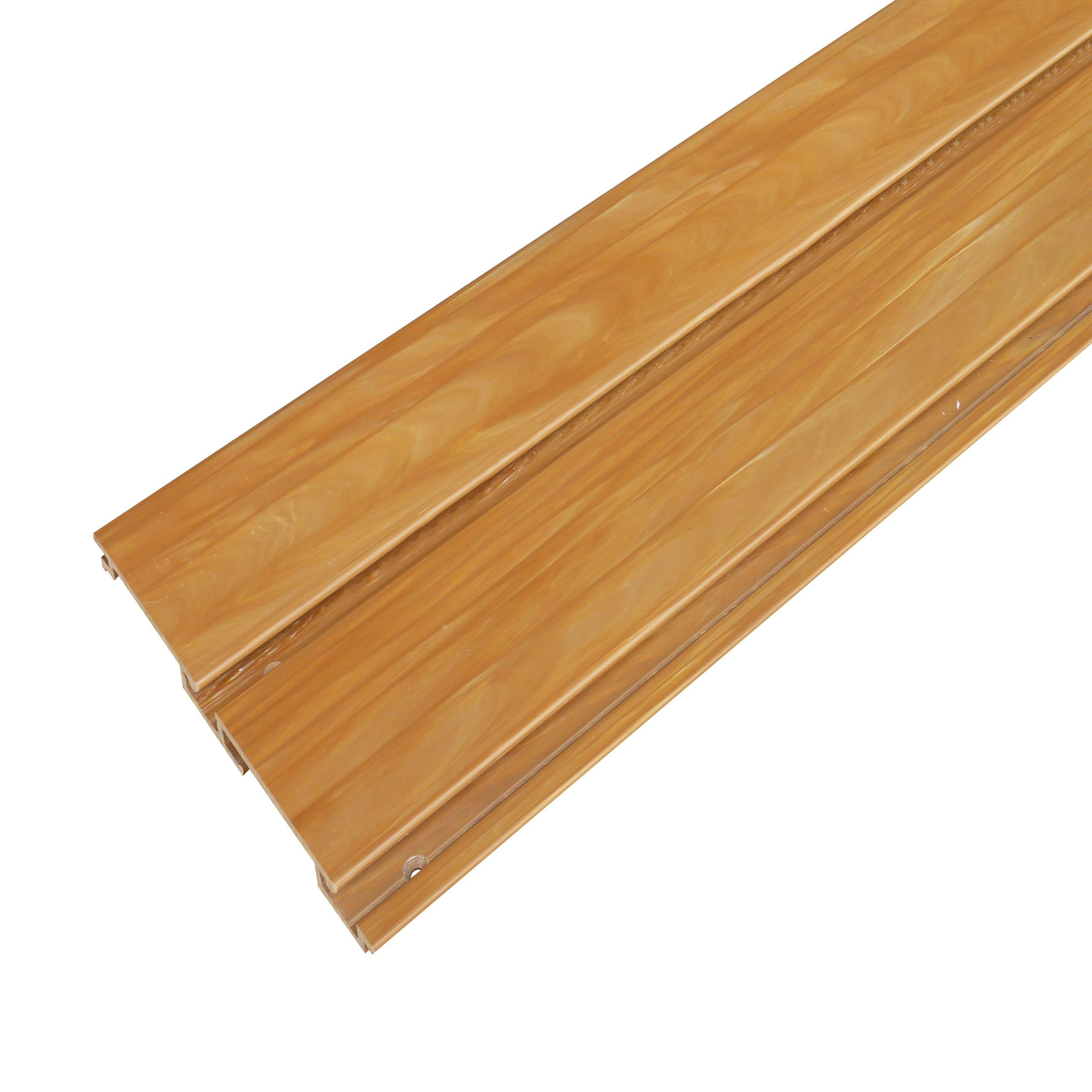 OUTIFRANCE Jeu de 2 profiles couleur bois 2 m x 15 cm