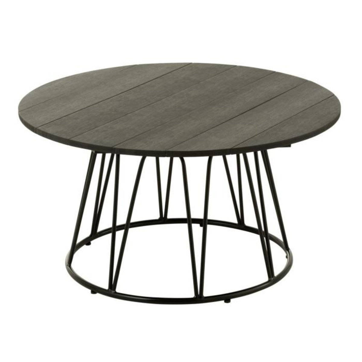 Paris Prix Table Basse en Métal  Poa  80cm Noir