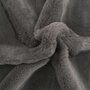 VIDAXL Couverture 100x150 cm Fausse fourrure de lapin Gris fonce