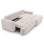 Voir la diapositive 3 : BEST MOBILIER Leonie - canapé d'angle droit 4 places convertible avec coffre en velours texturé