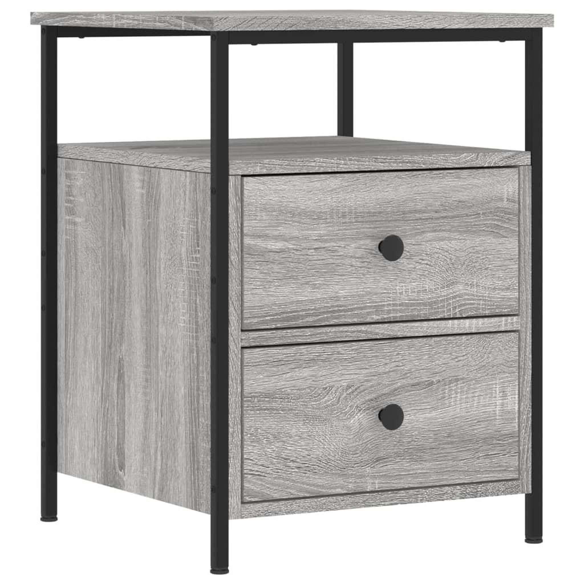 Voir la diapositive 5 : VIDAXL Tables de chevet 2 pcs sonoma gris 44x45x60cm bois d'ingenierie