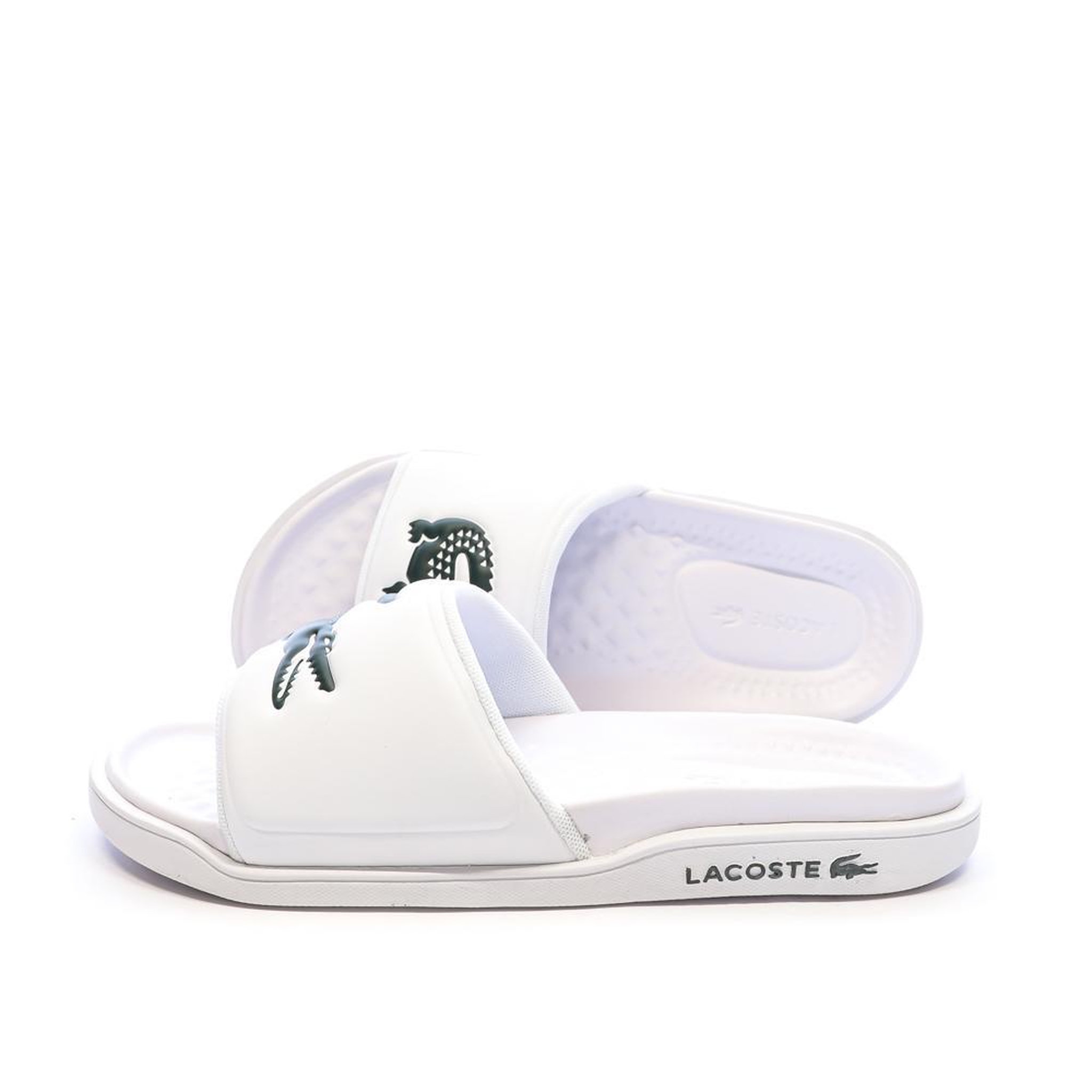 Voir la diapositive 1 : Lacoste Claquettes Blanches Lacoste Serve Slide Dual