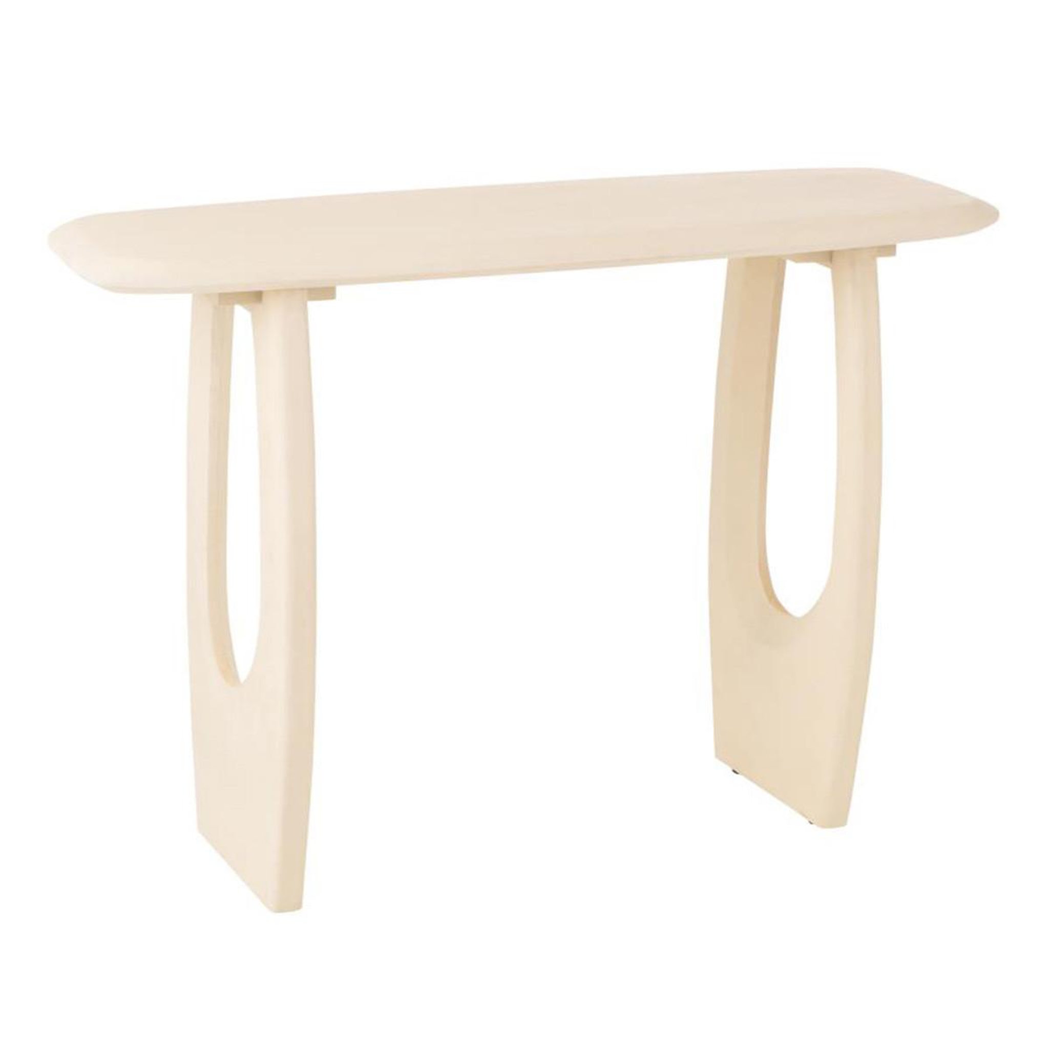 J-LINE Console design en bois  cave  120cm beige