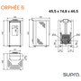 Voir la diapositive 5 : Supra Poêle à granulés de bois 6.1kw blanc - orphee 6 blanc