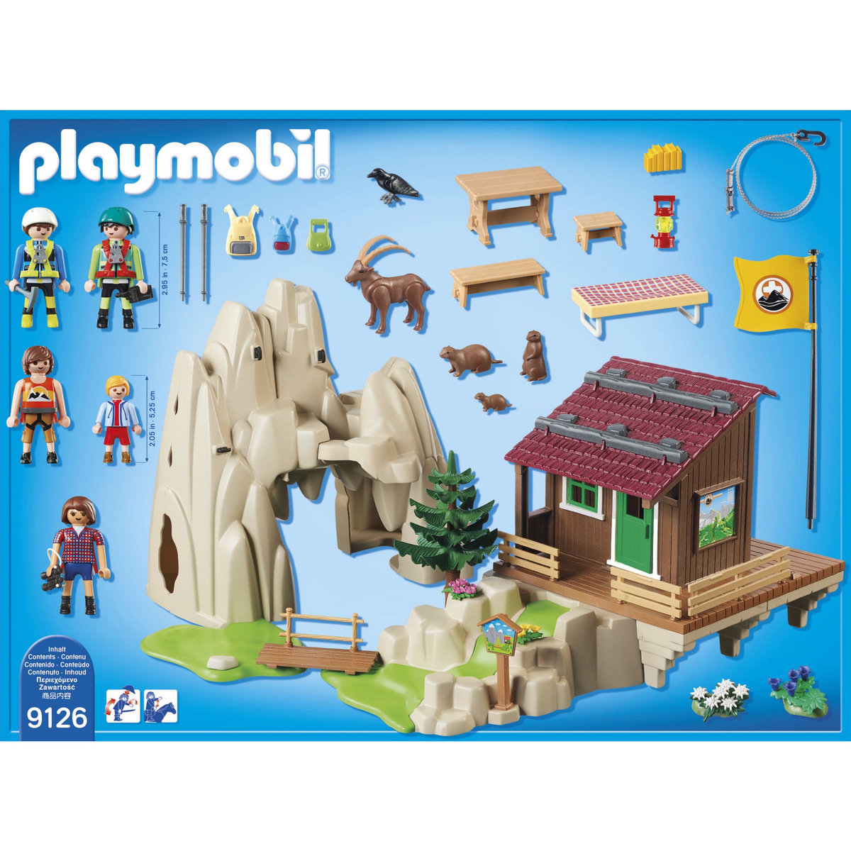 PLAYMOBIL 9126 - Action - Rocher d'escalade et accueil 