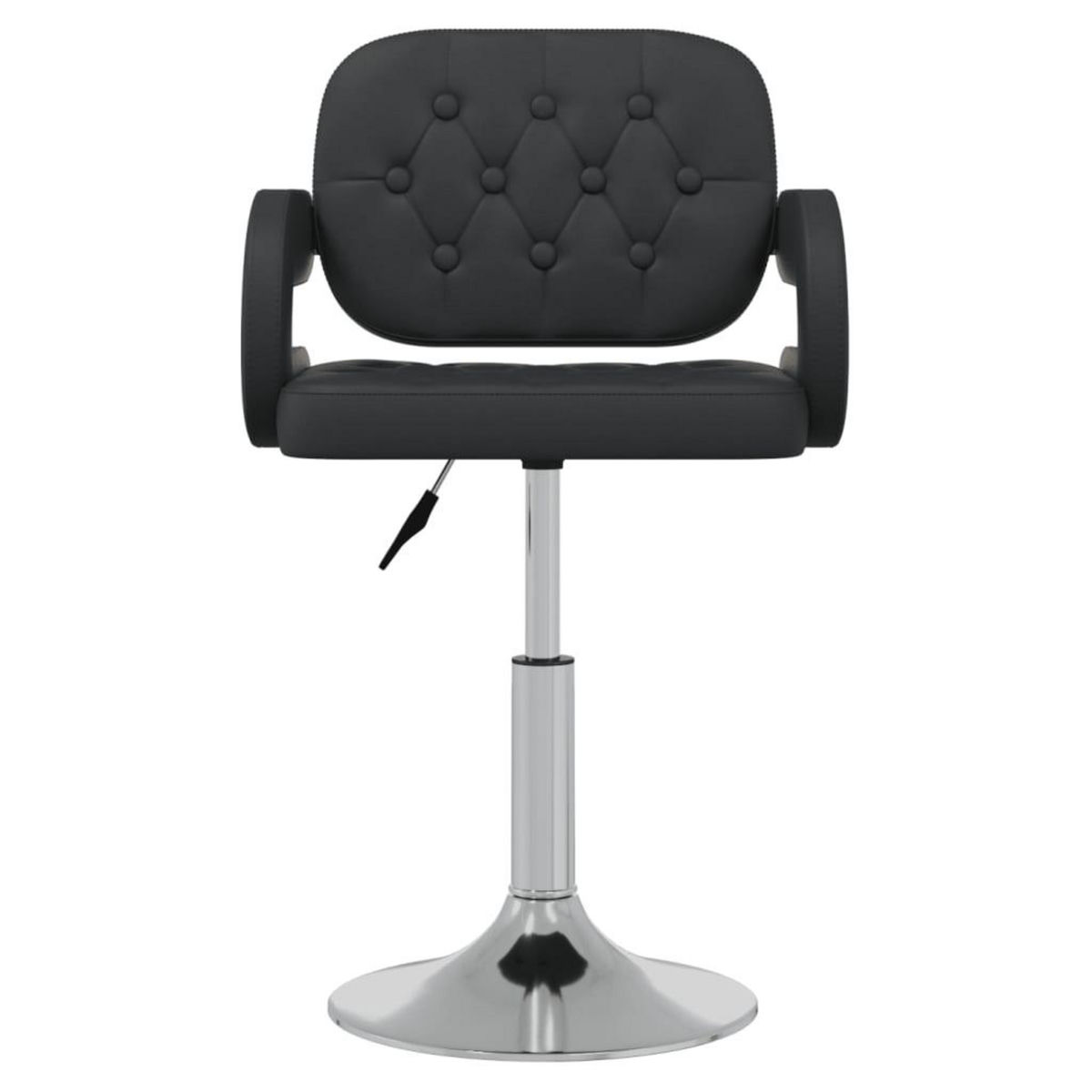 VIDAXL Chaises pivotantes a manger lot de 6 noir similicuir