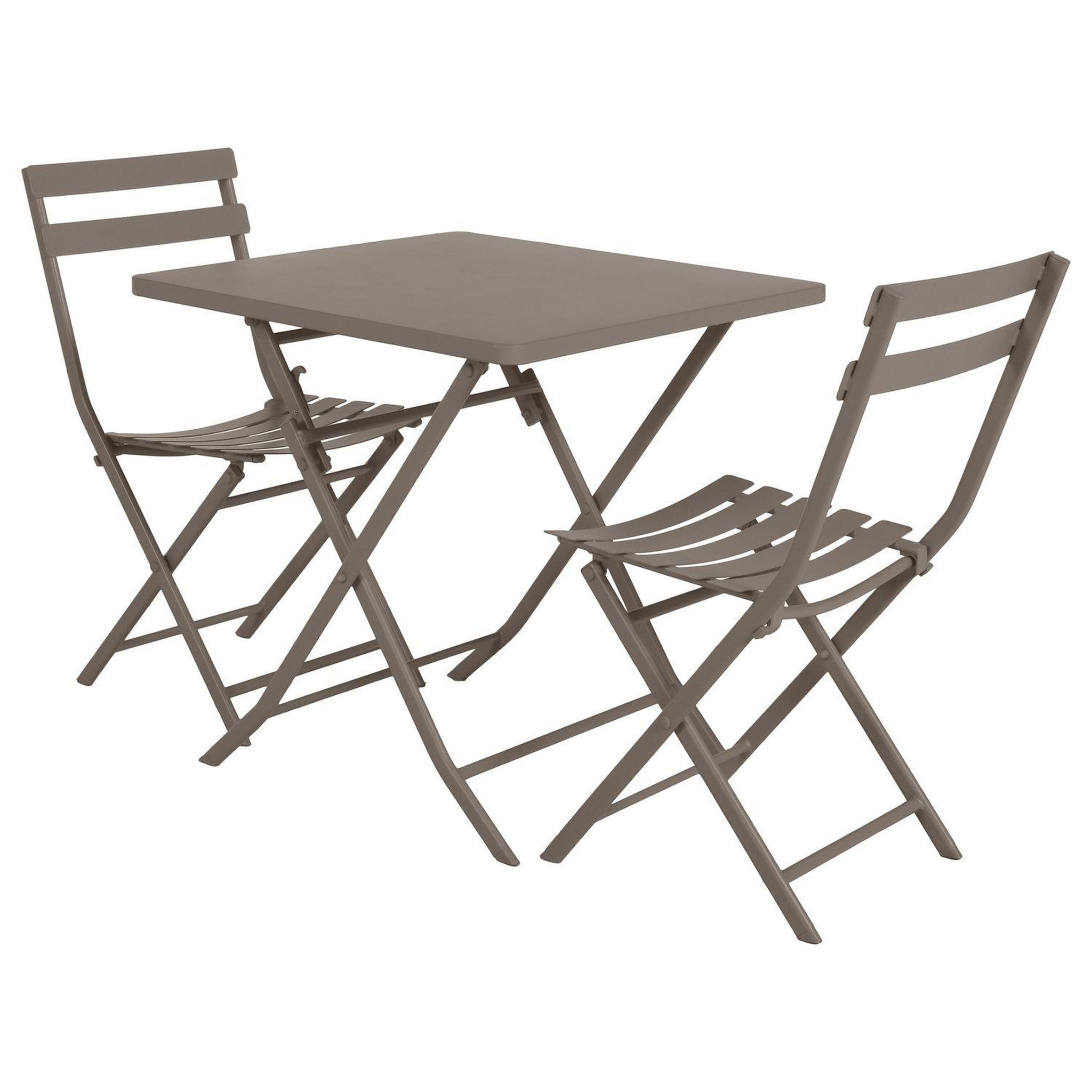 Voir la diapositive 3 : HESPERIDE Table de jardin pliante carrée Greensboro - 2 Places