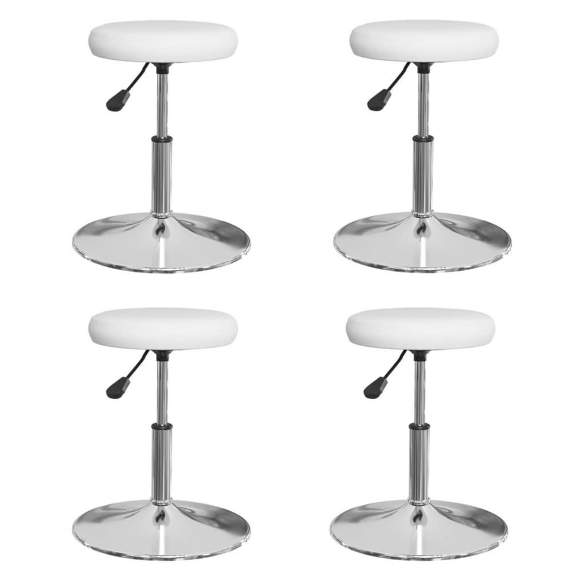 VIDAXL Chaises a manger lot de 4 blanc similicuir