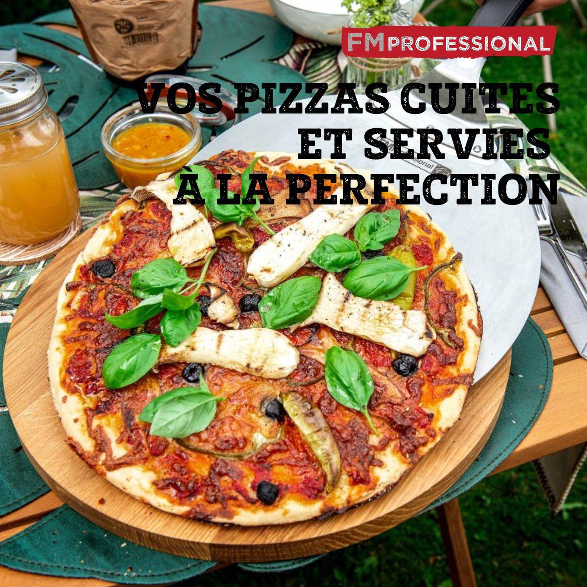 Voir la diapositive 2 : FM PROFESSIONAL Pelle à pizza ou tarte flambée 49 cm fm professional pizza