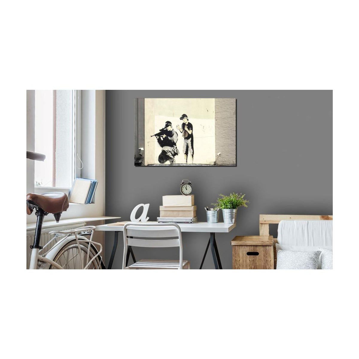Paris Prix Tableau Imprimé  Sniper & Child - Banksy