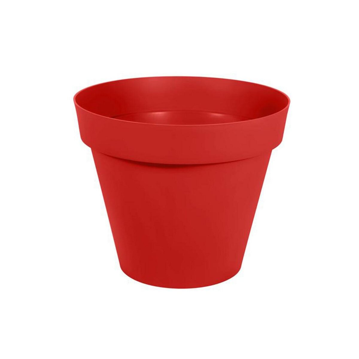 Eda Pot de fleur rond Toscane Ø 80 x H.66 cm - Rouge rubis - Eda