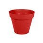 Voir la diapositive 1 : Eda Pot de fleur rond Toscane Ø 80 x H.66 cm - Rouge rubis - Eda