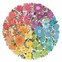 Voir la diapositive 2 : RAVENSBURGER Ravensburger - Puzzle cercle de couleurs - Fleurs 500 pièces