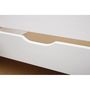Voir la diapositive 3 : Paris Prix Lit Banquette en Bois 4 Tiroirs  Max  90x200cm Blanc